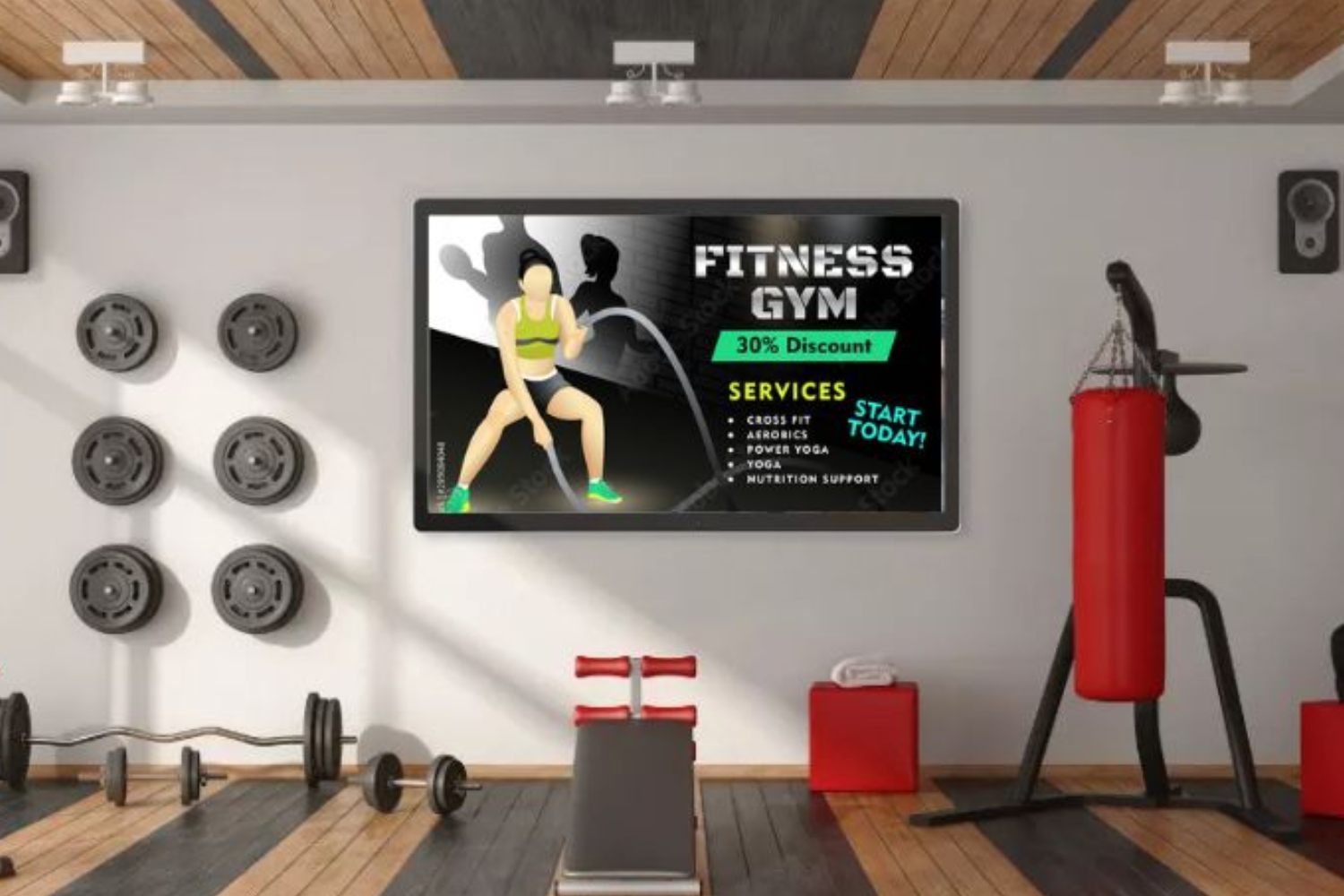 Màn Hình Tại Phòng Gym